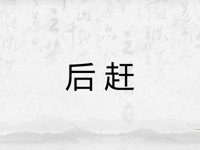 后赶 后赶