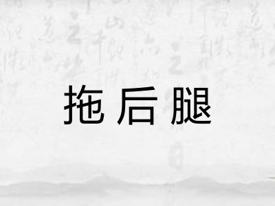 拖后腿 拖后腿