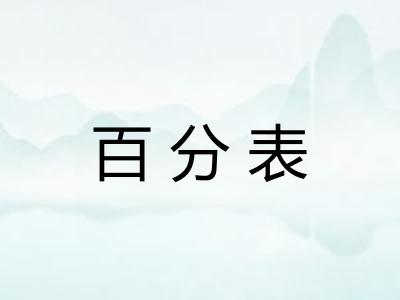百分表 百分表