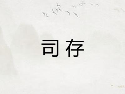 司存 司存