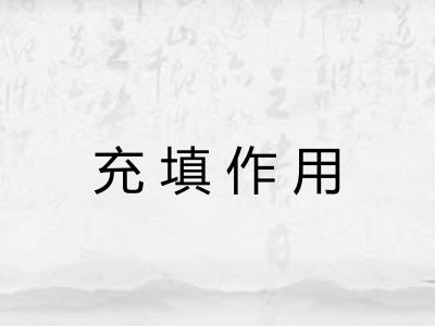 充填作用 充填作用