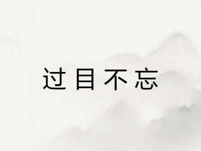 过目不忘