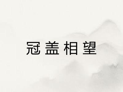 冠盖相望 冠盖相望