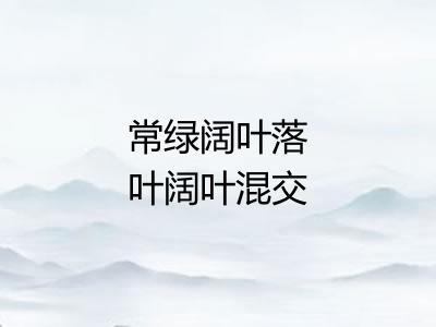 常绿阔叶落叶阔叶混交林 常绿阔叶落叶阔叶混交林