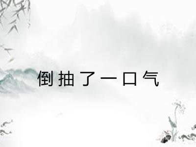 倒抽了一口气 倒抽了一口气