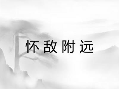 怀敌附远 怀敌附远