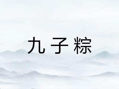 九子粽 九子粽