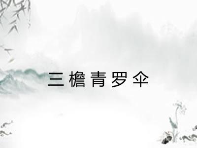 三檐青罗伞 三檐青罗伞