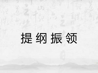 提纲振领