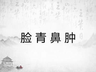 脸青鼻肿 脸青鼻肿