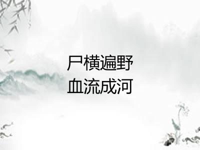 尸横遍野血流成河