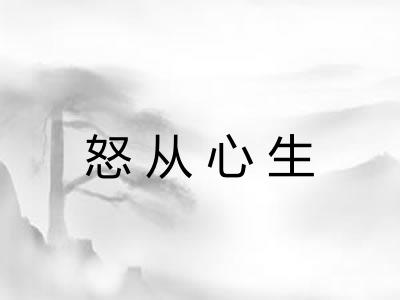 怒从心生 怒从心生