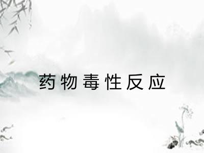 药物毒性反应 药物毒性反应