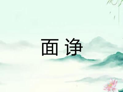 面诤