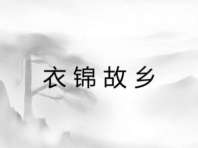 衣锦故乡 衣锦故乡