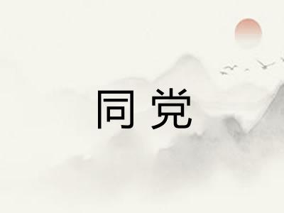 同党 同党