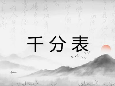 千分表 千分表