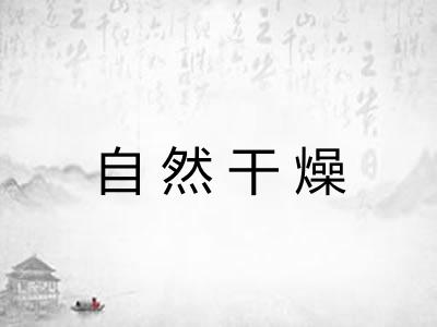 自然干燥 自然干燥