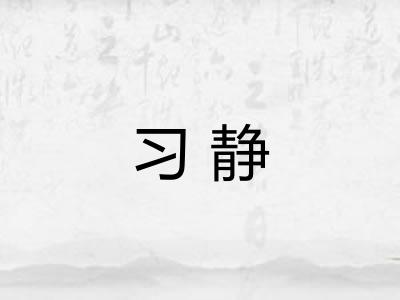 习静 习静