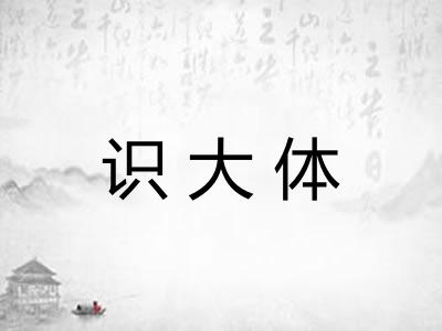 识大体