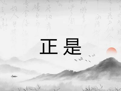 正是 正是