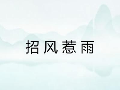 招风惹雨 招风惹雨