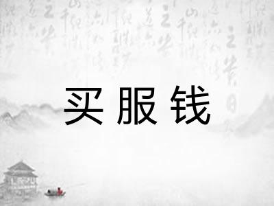 买服钱 买服钱