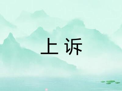 上诉 上诉