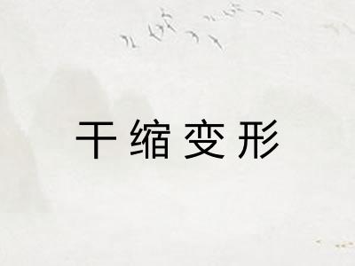 干缩变形 干缩变形