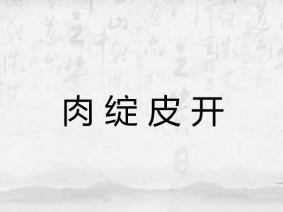 肉绽皮开 肉绽皮开
