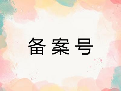 备案号 备案号