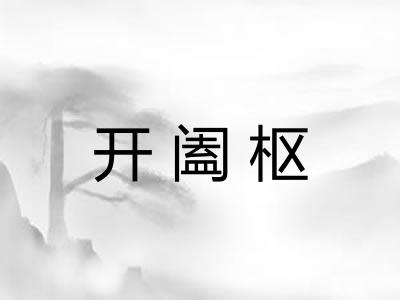 开阖枢 开阖枢