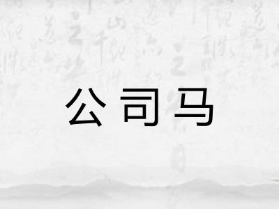 公司马 公司马
