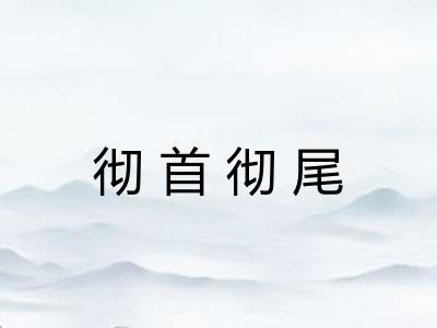 彻首彻尾 彻首彻尾