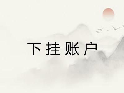 下挂账户