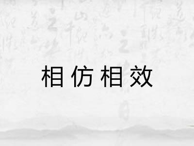 相仿相效 相仿相效
