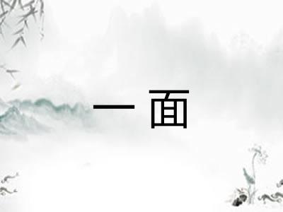 一面