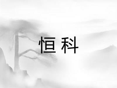 恒科 恒科