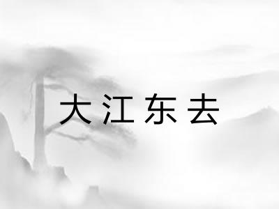 大江东去 大江东去