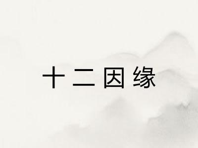 十二因缘 十二因缘