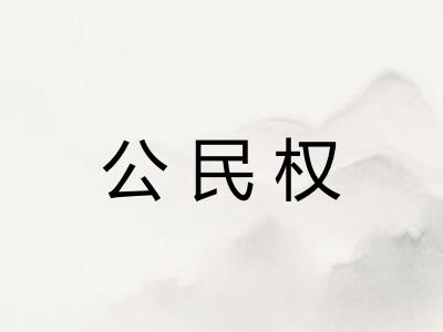 公民权 公民权