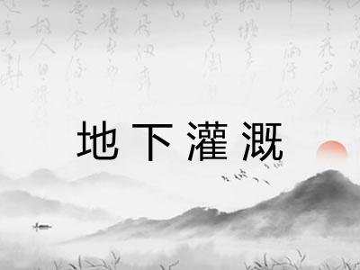 地下灌溉 地下灌溉