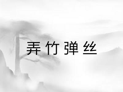 弄竹弹丝 弄竹弹丝