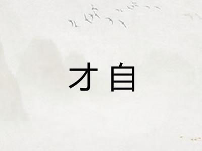 才自