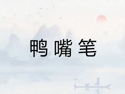 鸭嘴笔 鸭嘴笔