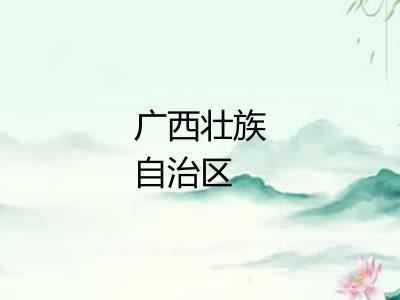 广西壮族自治区 广西壮族自治区