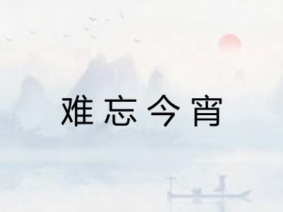 难忘今宵 难忘今宵