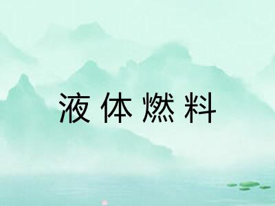 液体燃料 液体燃料