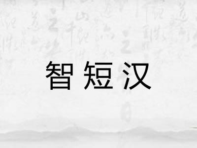 智短汉 智短汉