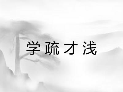 学疏才浅 学疏才浅